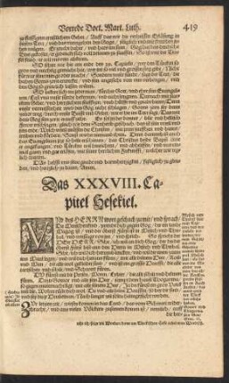 Ds XXXVIII. Capitel Hesekiel.