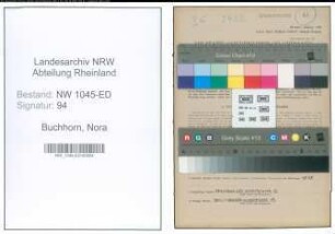 Entnazifizierung Nora Buchhorn , geb. 17.09.1899 (Lehrerin)