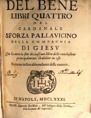 Del Bene : libri quattro