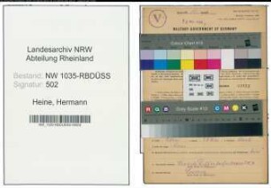 Entnazifizierung Hermann Heine , geb. 19.07.1908 (Bergmann)