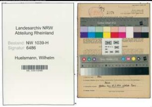 Entnazifizierung Wilhelm Huelsmann , geb. 26.03.1905 ()