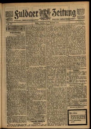 Dritte Ausgabe vom Samstag, den 07. November 1903.
