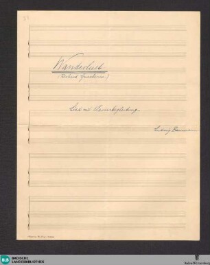 Wanderlust - Mus. Hs. 1394,28 : V, pf; G