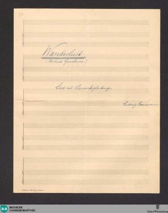 Wanderlust - Mus. Hs. 1394,28 : V, pf; G