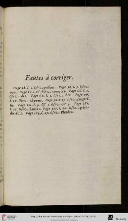 Fautes à corriger