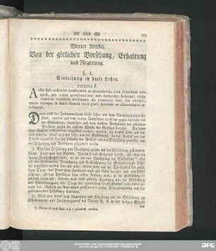 Vierter Artikel. Von der götlichen Vorsehung, Erhaltung und Regierung.