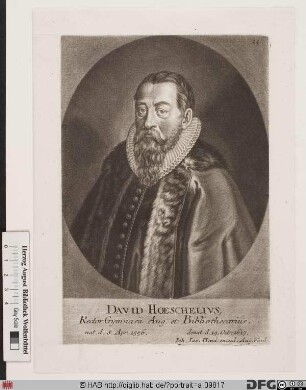 Bildnis David Hoeschel(ius)