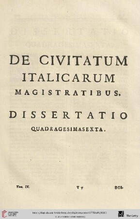 De Civitatum Italicarum Magistratibus