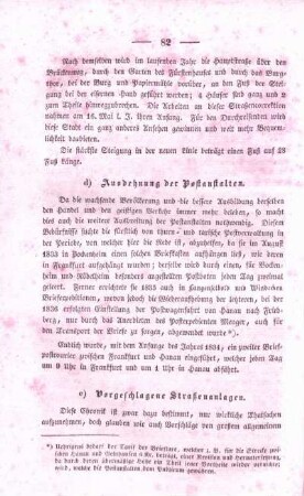 e) Vorgeschlagene Straßenanlagen.