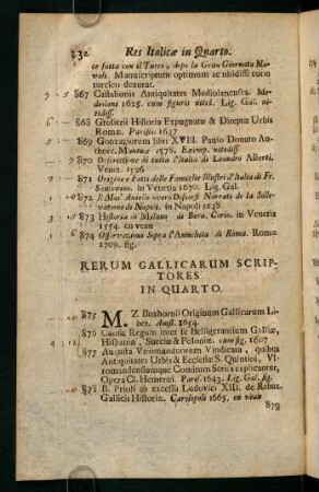 Rerum Gallicarum Scriptores In Quarto.
