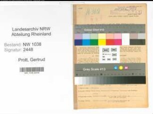 Entnazifizierung Gertrud Prott , geb. 01.08.1909 (Postassistentin)