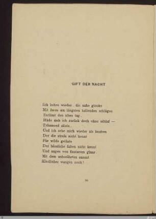 Gift der Nacht : [SW I: keine Sigle]; [SW I, S. 75/128-129]