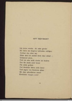 Gift der Nacht : [SW I: keine Sigle]; [SW I, S. 75/128-129]