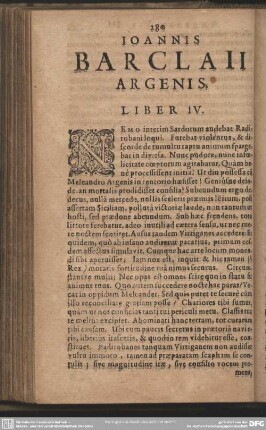 Ioannis Barclaii Argenis. Liber IV.