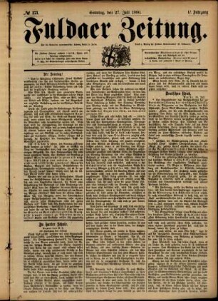 Ausgabe vom Sonntag, den 27. Juli 1890.