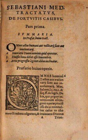 Tractatus de fortuitis casibus Sebastiani Medicis