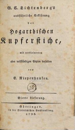 G.C. Lichtenberg's ausführliche Erklärung der Hogarthischen Kupferstiche, 4