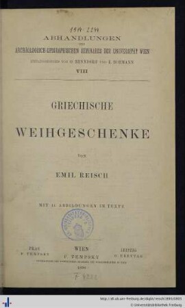 Griechische Weihgeschenke