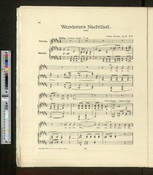 Wanderers Nachtlied.