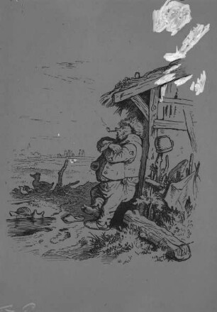Illustration zu "Der Hase und der Igel": Der Igel