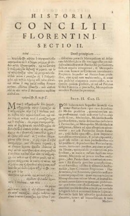 Historia Concilii Florentini Sectio II.