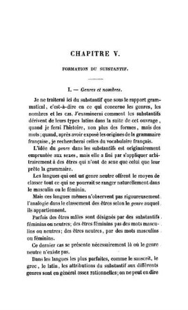 Chapitre V. Formation Du Substantif.