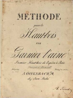 Méthode pour le haut-bois : français et allemand