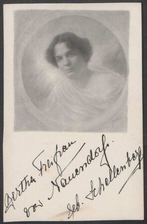 Bertha Freifrau von Nauendorf, geb. Schellenberg : Wiesbaden, im Januar 1918