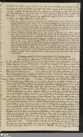 Pro Memoria ... Regensburg d. 6ten Dec: 1756.
