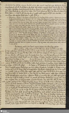 Pro Memoria ... Regensburg d. 6ten Dec: 1756.