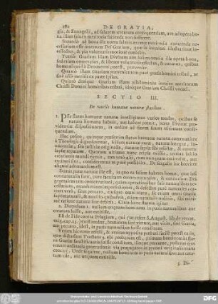 Sectio III. De variis humane naturae statibus.