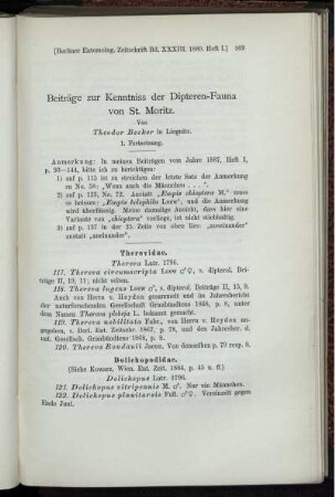 Beiträge zur Kenntniss der Dipteren-Fauna