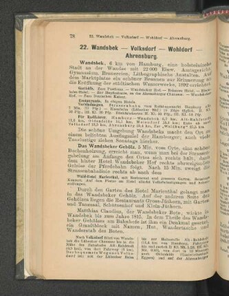 22. Wandsbek - Volksdorf - Wohldorf - Ahrensburg.