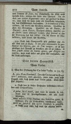 Das dritte Hauptstük. Vom Verbe.