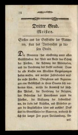 Dritter Grad. Meister.