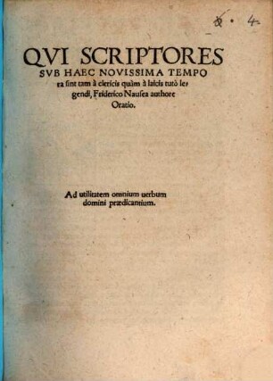 Qui scriptores sub haec novissima tempora sint tam a clericis quam a laicis tuto legendi Oratio