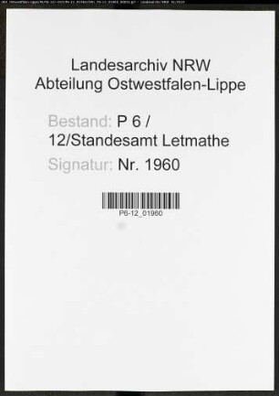 Namensverzeichnis Letmathe, Todesfälle
