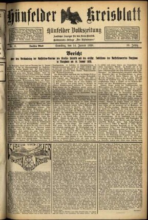 Zweite Ausgabe vom Samstag, den 14. Januar 1928.