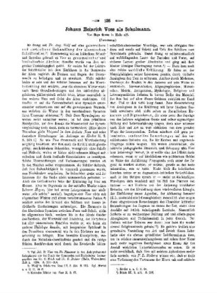 Johann Heinrich Voss als Schulmann : (Fortsetzung)