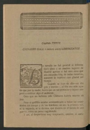 Capítulo XXXVII - Chinarro hace varios descubrimientos