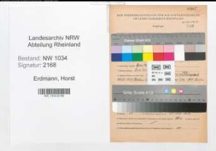 Entnazifizierung Horst Erdmann , geb. 18.12.1898 (Arbeiter)
