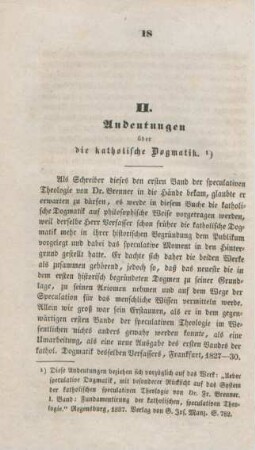 18-35 Andeutungen über die katholische Dogmatik