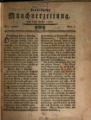 Münchner Zeitung. 1779