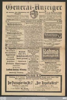 General-Anzeiger für Kemberg, Bad Schmiedeberg und Umgegend, Nr. 91 Kemberg, Sonnabend, den 27. September 1924.