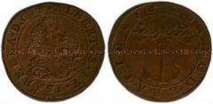 Niederländischer Historienpfennig auf die Freilassung der Kriegsgefangenen
