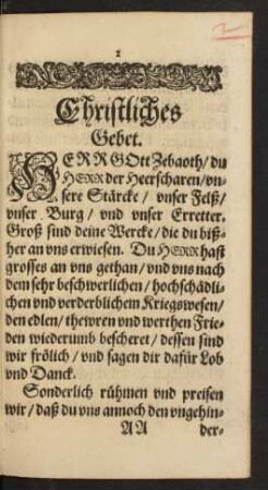 Christliches Gebet