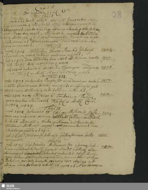 Cap. VIII. De historia Seculi XV. [und] XVI.