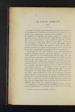 Le Cacao Africain.
