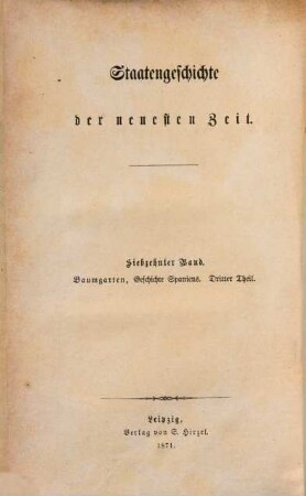 Geschichte Spaniens : vom Ausbruch der französischen Revolution bis auf unsere Tage, 3