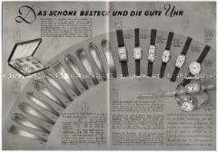 Werbeschrift für Bestecke und Uhren der Firma Theodor Henne in Berlin